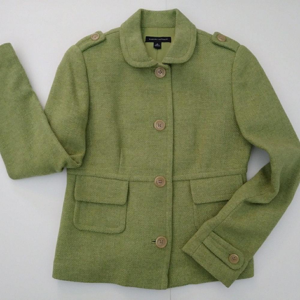 Banana Republic wool green blazer